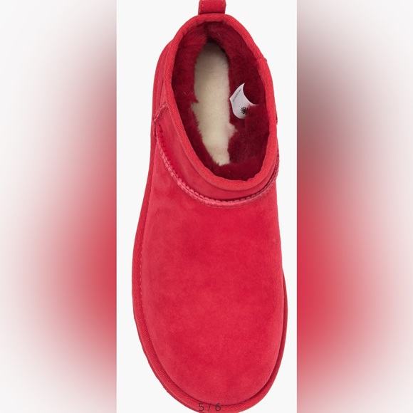 Ugg Ultra Mini Classic Boots Red Samba Size 7 New - Picture 9 of 14